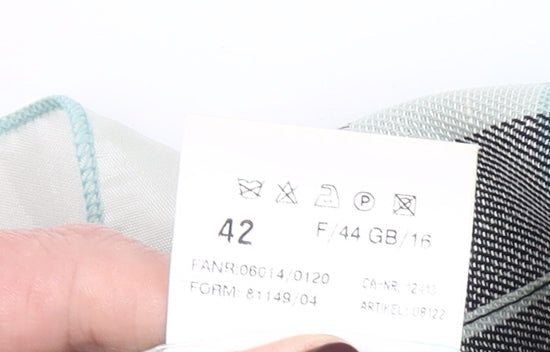 Basler Women Blue Plaid Pleated Knee Length Skirt Size 16