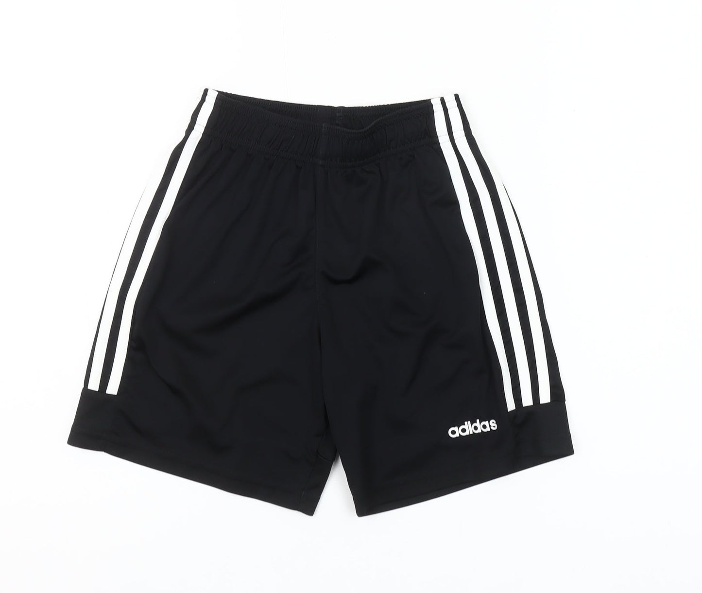 Adidas Boys Black 11-12 Years Athletic Sports Shorts