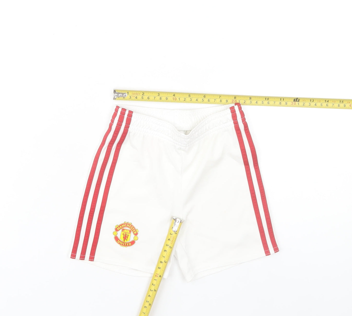 Adidas Boys White Manchester United Athletic Shorts 12-18 Months