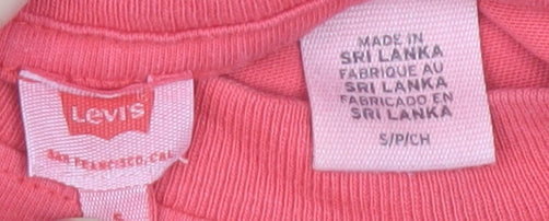 Levi's Womens Pink Short Sleeve Cotton T-Shirt Size S