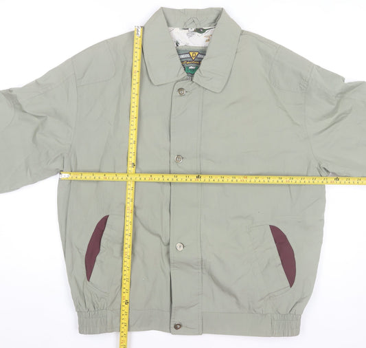 Dingos Mens Green Bomber Jacket M Outdoor Lined Casual