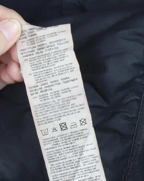 Emporio Armani EA7 Men's Black Puffer Jacket L Regular Fit Zip Up