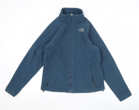 The North Face Women Blue Fleece Full Zip Jacket Size M