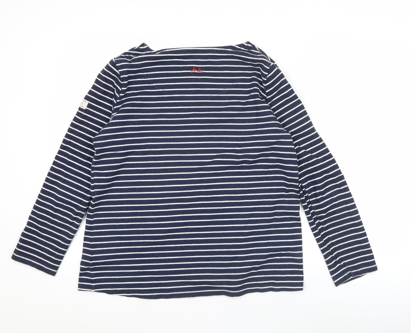 Joules Women’s Blue Striped Long Sleeve Cotton Nautical Top Size 16