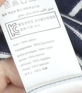 Joules Women’s Blue Striped Long Sleeve Cotton Nautical Top Size 16