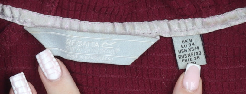 Regatta Women Red Softshell Hooded Jacket UK 8 Waterproof Outdoor Coat