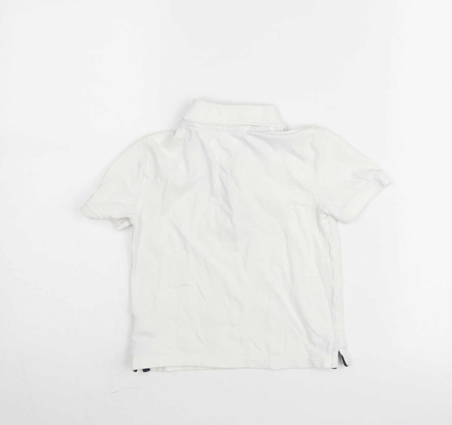 Tommy Hilfiger Boys White Polo Shirt 5 Slim Cotton Short Sleeve