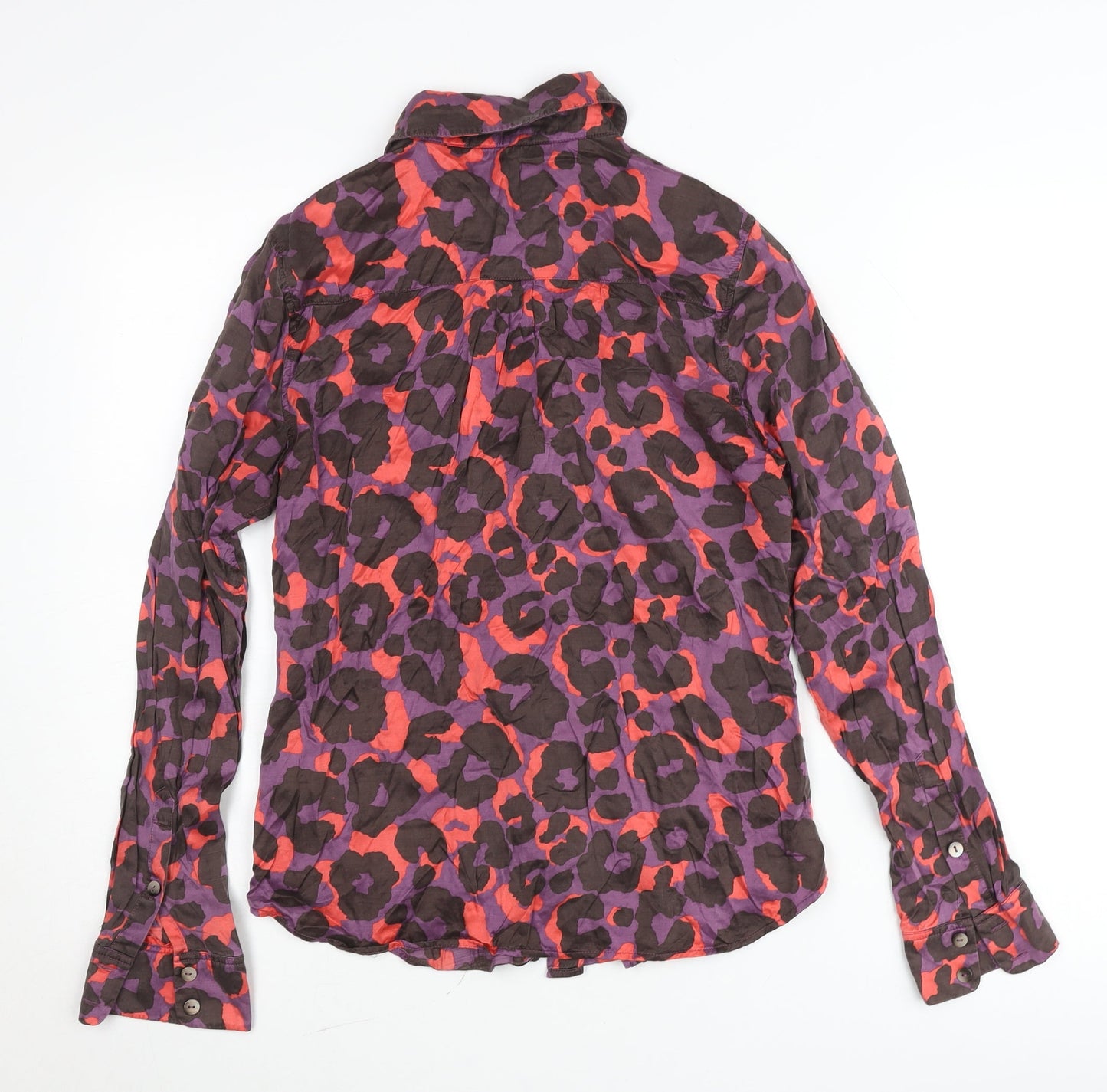 Boden Women's Multicoloured Animal Print Button-Up Shirt UK 10