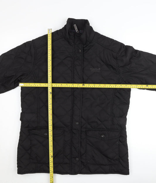 Regatta Womens Black Quilted Mid-Length Jacket Size 14