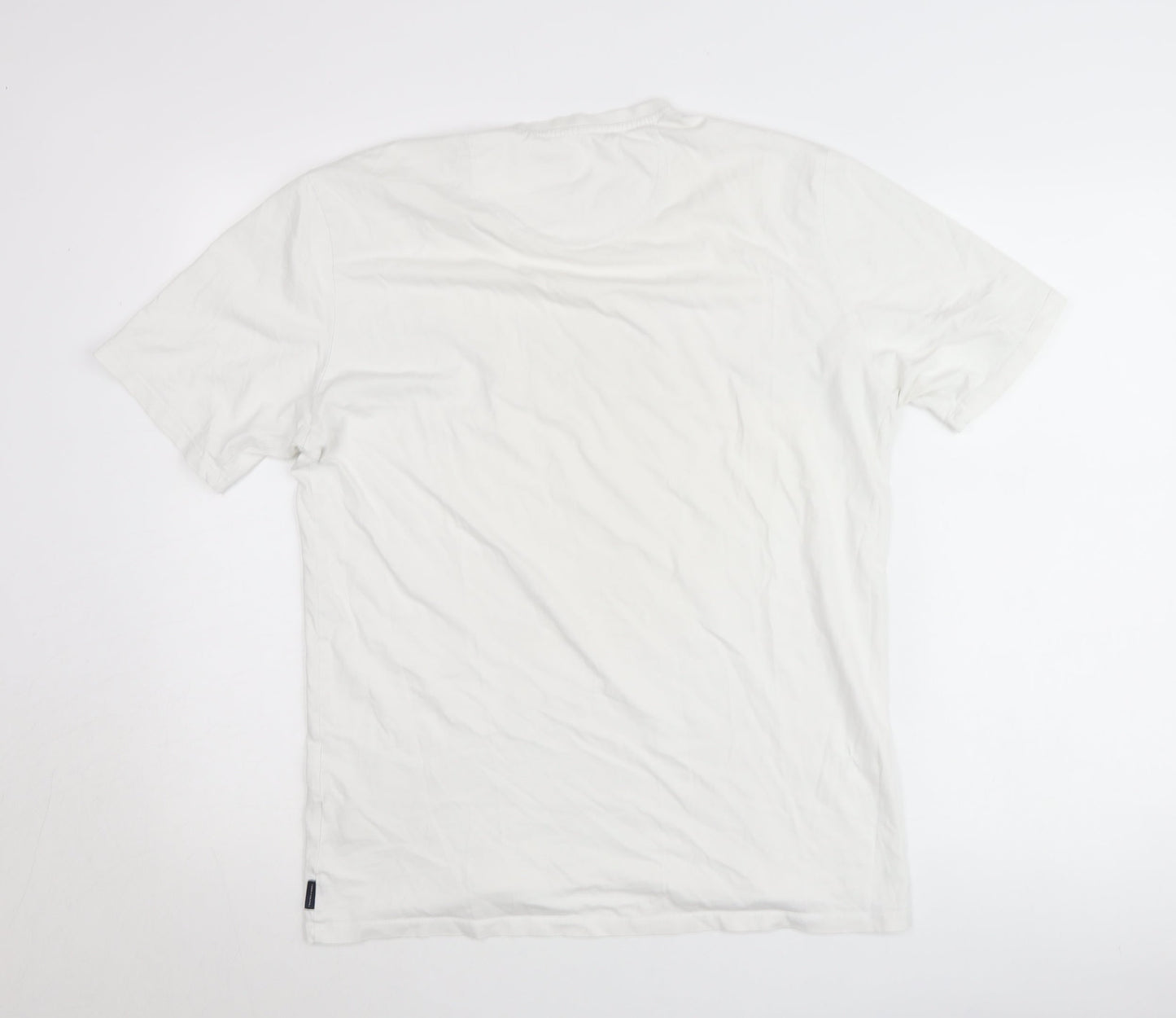 Diesel Men's White Logo Graphic Cotton T-Shirt Size M