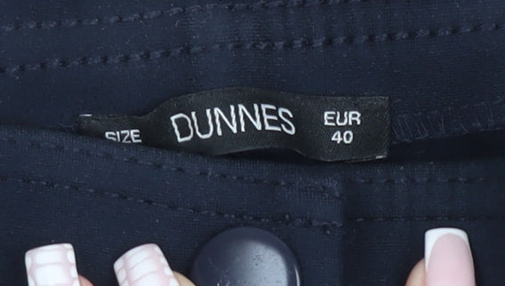 Additional view of Dunnes women’s navy, size UK 12, straight leg stretch work trousers