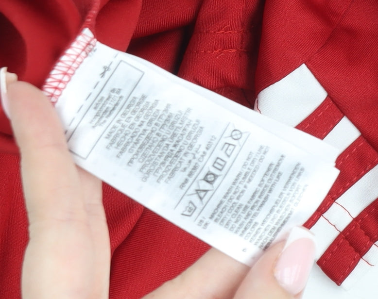 Adidas Boys Red 9-10 Years Rugby Aeroready Short Sleeve Sports T-Shirt