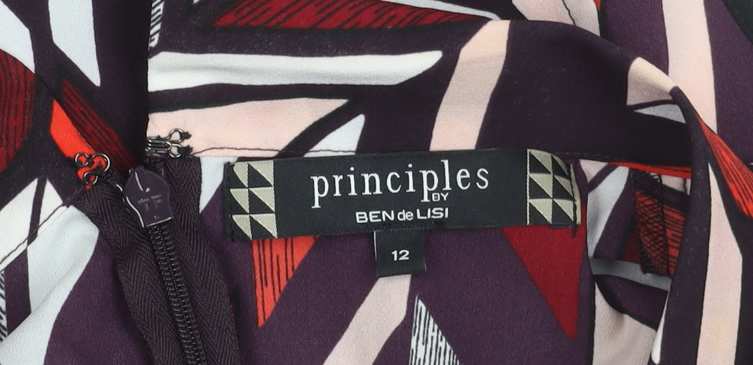 Additional view of Principles by Ben de Lisi women’s multicoloured geometric zip blouse, size UK 12