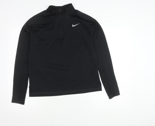 Nike Dri-FIT Women's Black Medium Running 1/2 Zip Track Jacket