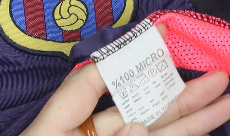 Nike Boys Purple Barcelona Messi 10 Dri-FIT Football Shirt 7-8Y