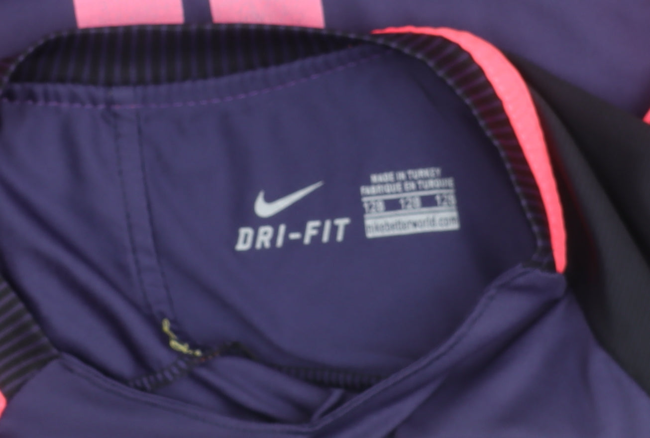 Nike Boys Purple Barcelona Messi 10 Dri-FIT Football Shirt 7-8Y