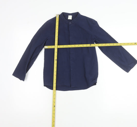 COS Boys Blue 7-8 Years Cotton Long Sleeve Button-Up Shirt