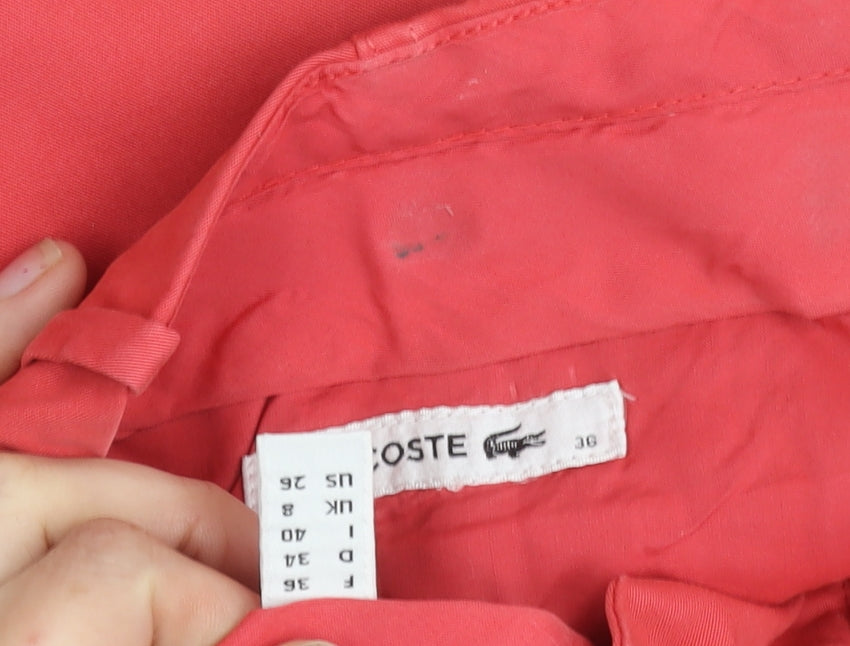 Lacoste Women’s Coral Chino Trousers UK 8 Cotton Straight Leg