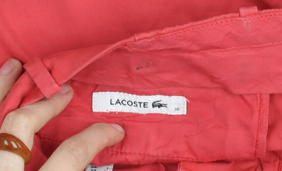 Lacoste Women’s Coral Chino Trousers UK 8 Cotton Straight Leg