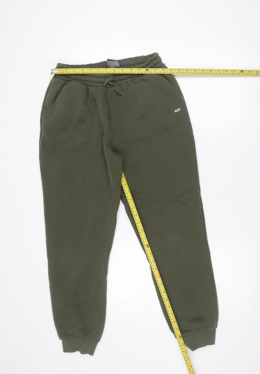 MP Men's Green Jogger Trousers L Regular Fit Activewear