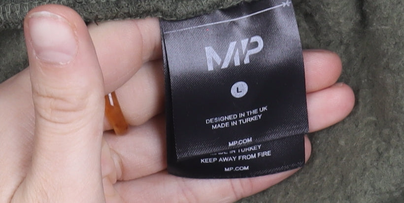 MP Men's Green Jogger Trousers L Regular Fit Activewear