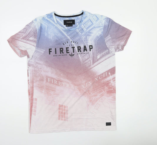 Firetrap Men's Multicoloured City Graphic Print T-Shirt L