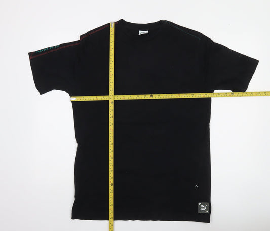 Puma Men's Black Short Sleeve Cotton Crew Neck T-Shirt Size S