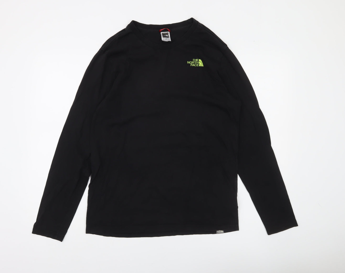 The North Face Men's Black Long Sleeve Cotton Crew Neck Top M