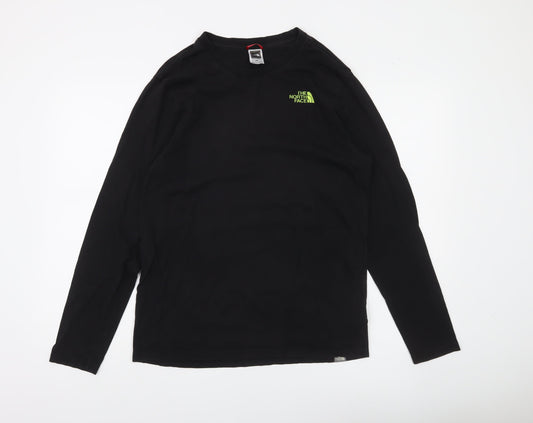 The North Face Men's Black Long Sleeve Cotton Crew Neck Top M