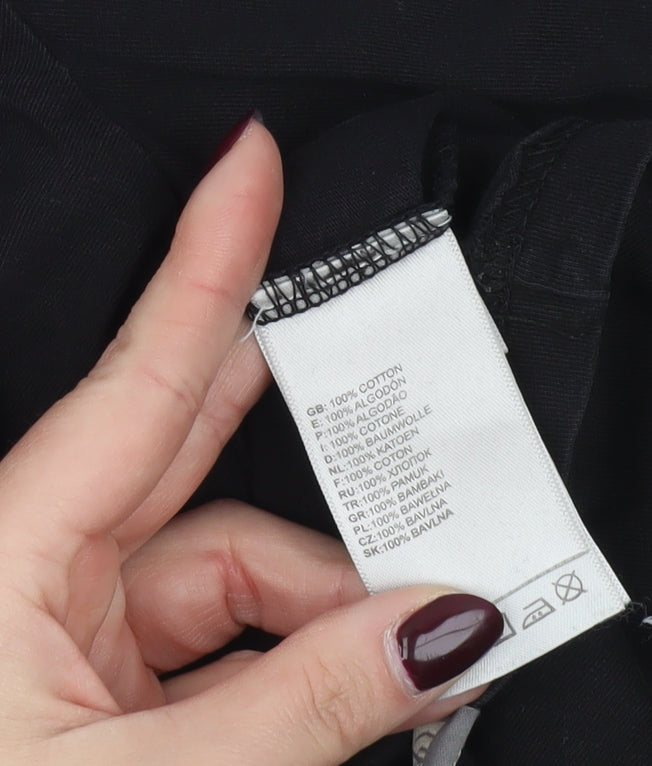 The North Face Men's Black Long Sleeve Cotton Crew Neck Top M