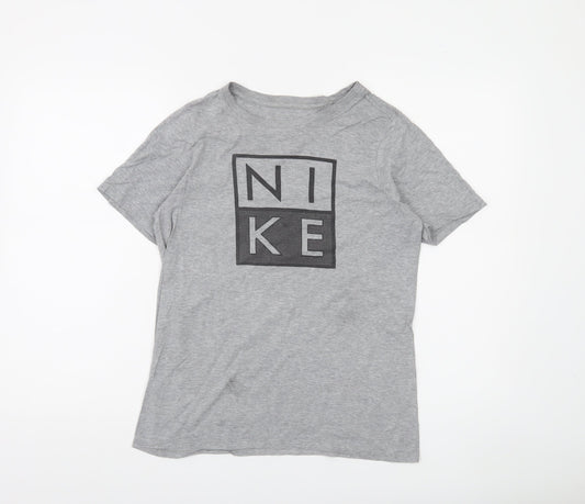Nike Boys Grey Athletic Cut Logo T-Shirt 12-13 Years