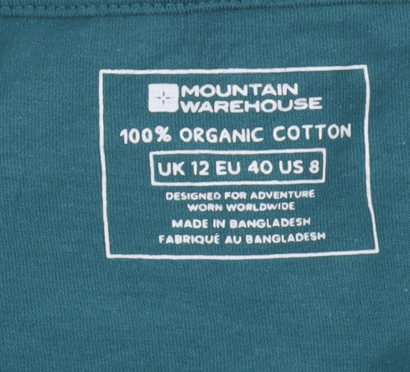 Mountain Warehouse Women's Blue Cotton Graphic T-Shirt UK 12