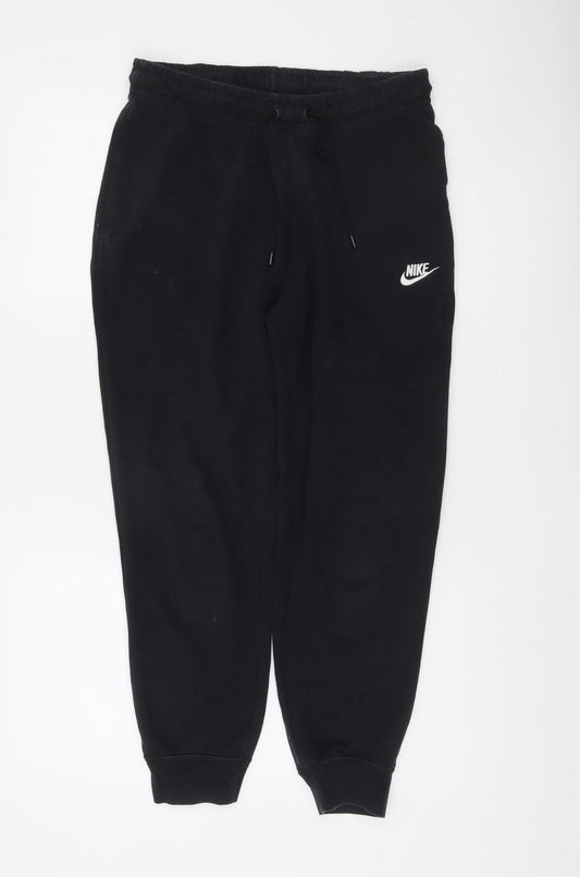 Nike Women's Black Jogger Sweatpants M Fleece Lined Casual Trousers
