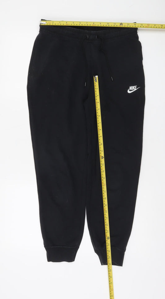 Nike Women's Black Jogger Sweatpants M Fleece Lined Casual Trousers