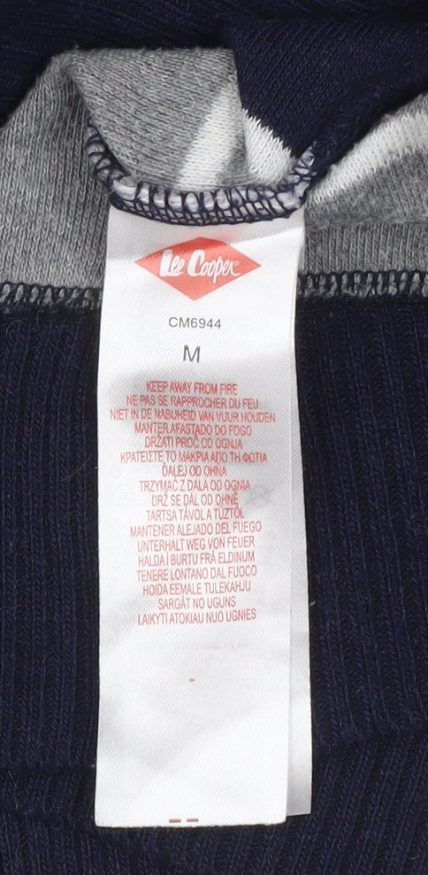 Additional view of Lee Cooper Men's Grey Navy Striped Full Zip Jumper, size M