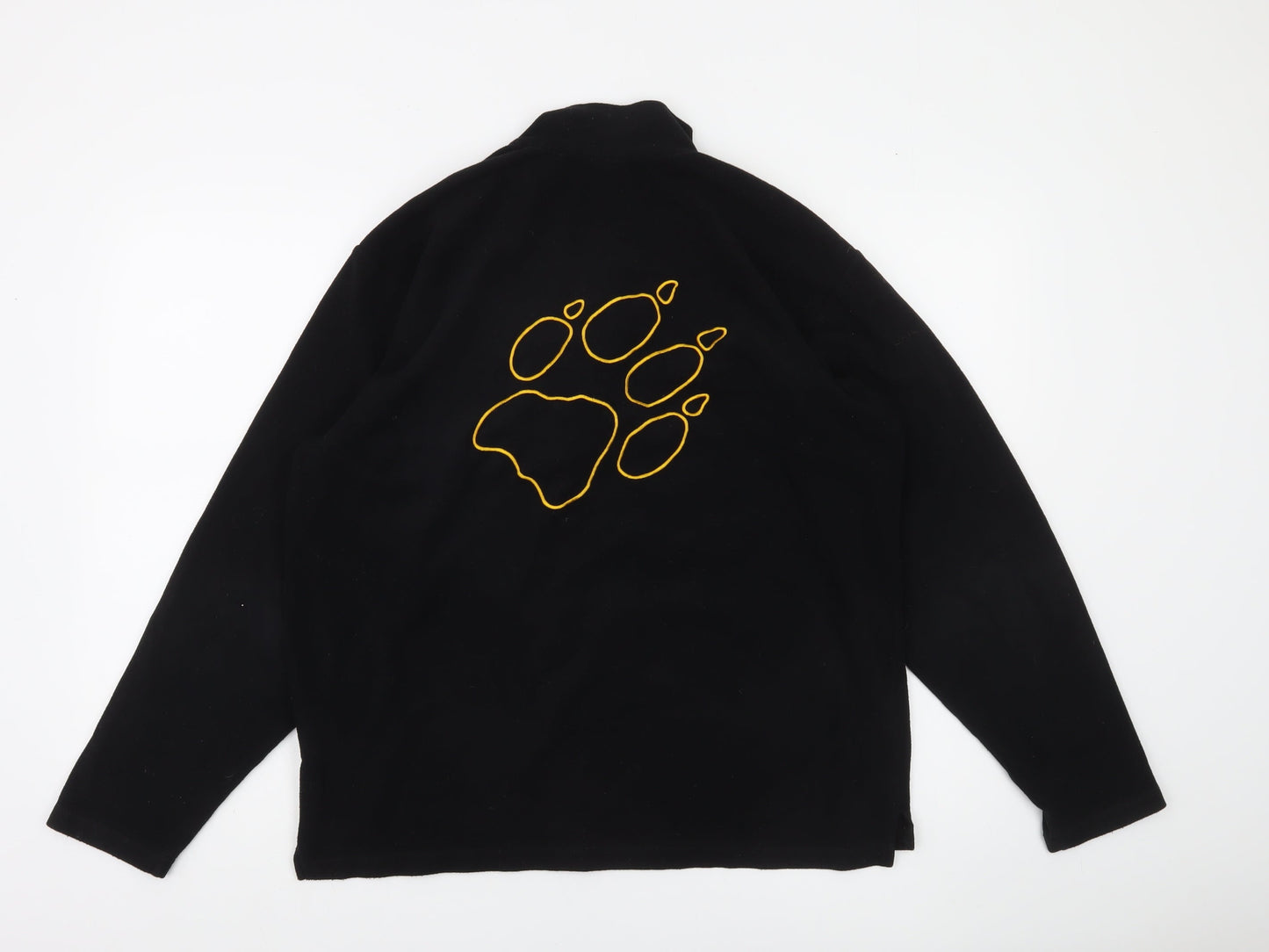 Jack Wolfskin Mens Black Fleece Half Zip Outdoor Sweatshirt Size L