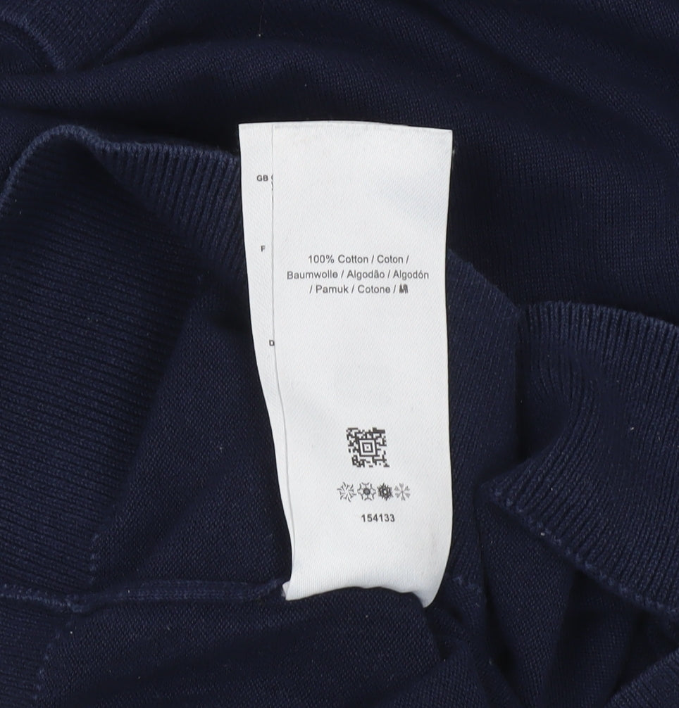 Fred Perry Men's Blue Cotton Polo Shirt Size M Classic Fit