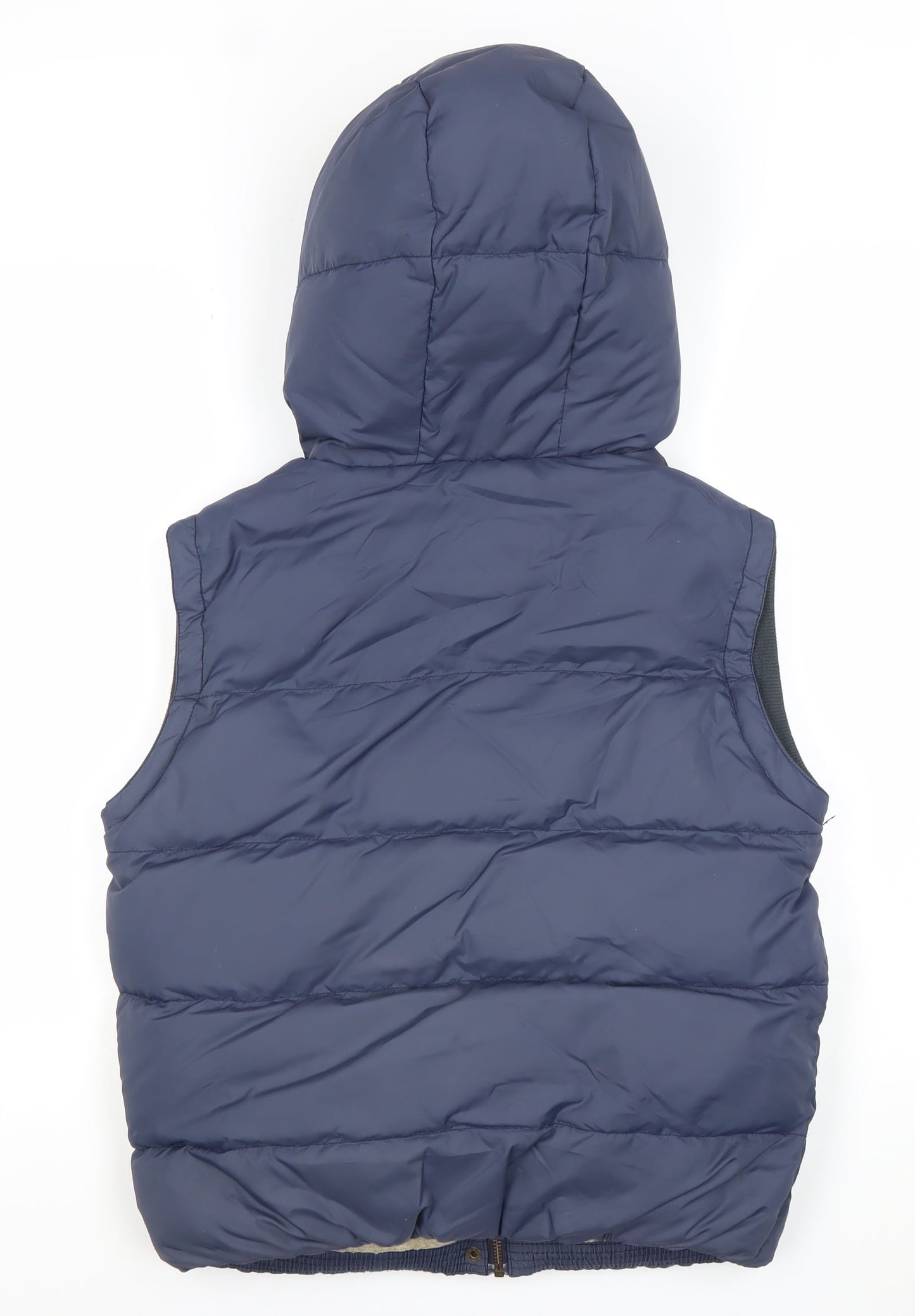 Jack Wills Women's Blue Hooded Puffer Waistcoat UK 12 Down Filled