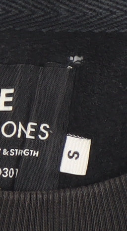 Jack & Jones Mens Black Pullover Sweatshirt Size S Classic Logo