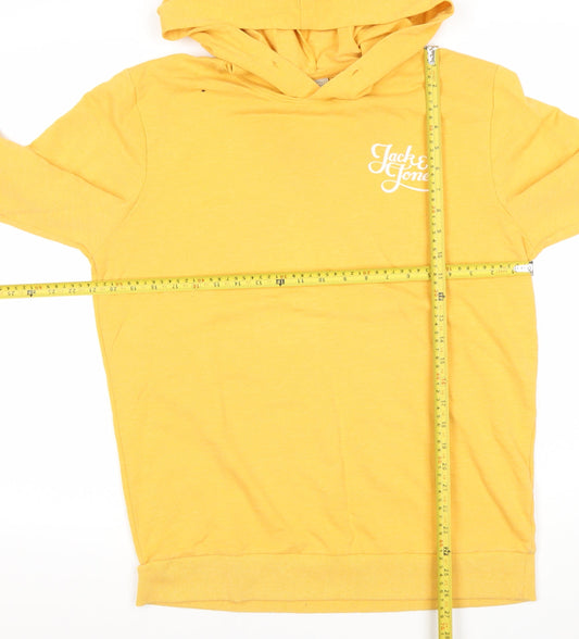 Jack & Jones Men's Yellow Pullover Hoodie Size L