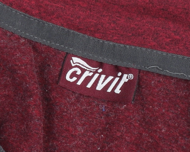 Additional view of Crivit men’s red 1/2 zip athletic sweatshirt m lightweight pullover