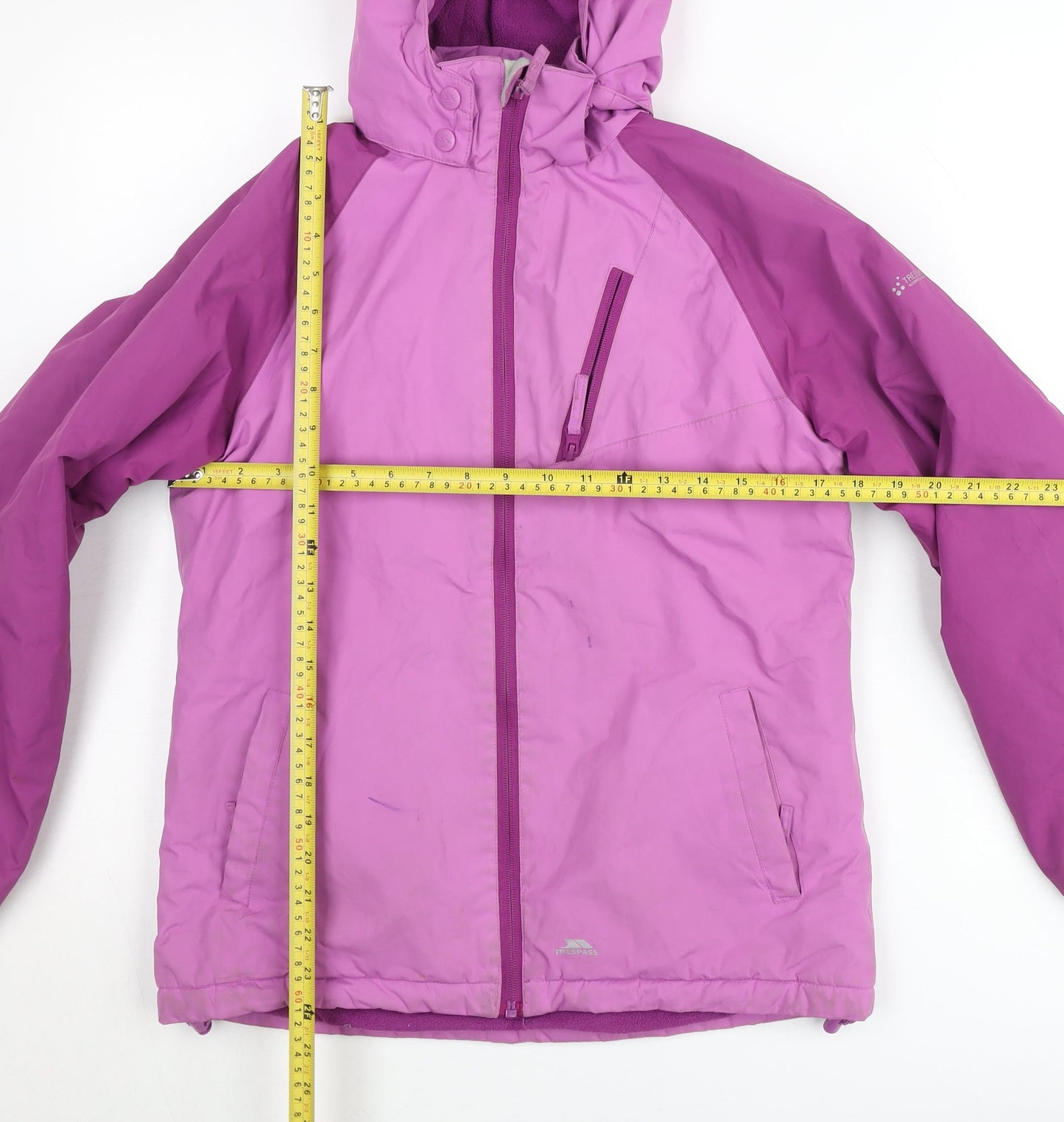 Trespass Girls Purple Waterproof Ski Jacket 11-12 Years Hooded Winter Coat