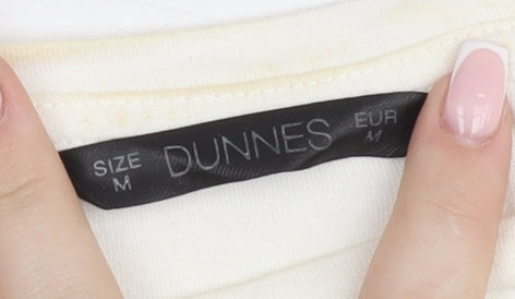 Additional view of Dunnes women’s white fruit print crew neck cotton t-shirt, size UK 12