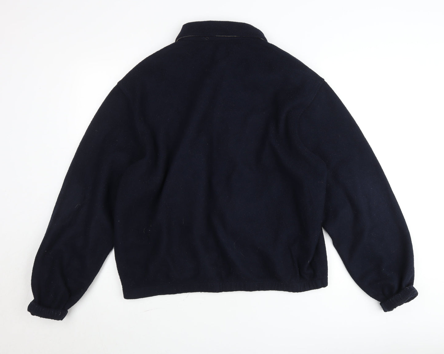 Ralph Lauren Men’s Blue Fleece Bomber Jacket Size L Full Zip Polo