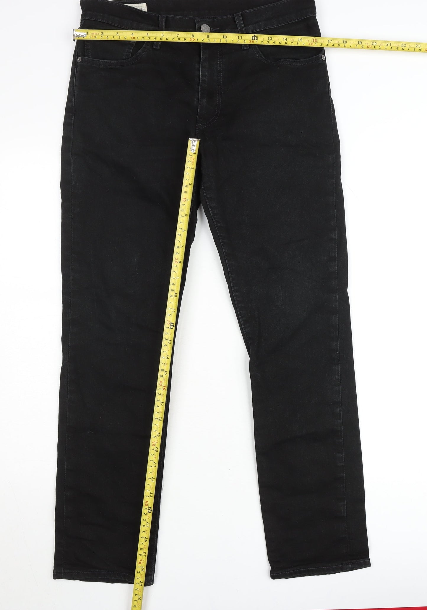 Levi's Premium Men's Black Straight Fit Jeans 34W 32L