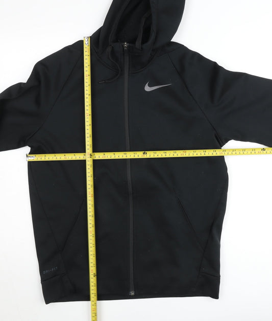 Nike Men's Black Dri-FIT M Hooded Full Zip Sports Jacket