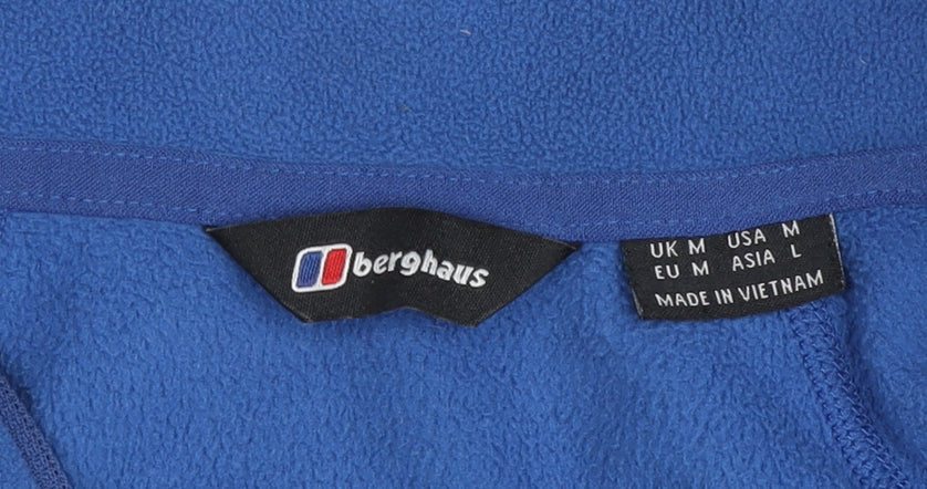 Berghaus Men’s Blue Fleece Pullover Sweatshirt Size M Outdoor 1/2 Zip