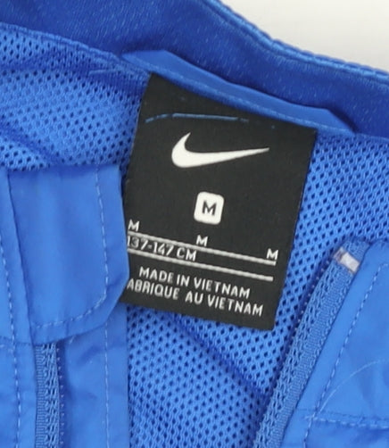 Additional view of Nike boys’ blue track jacket, size 10-11, years football zip up lightweight
