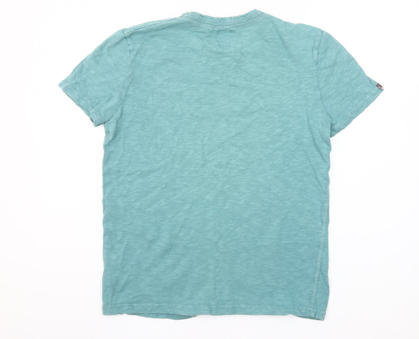 Superdry Men's Blue Graphic Print Cotton Short Sleeve T-Shirt Size M