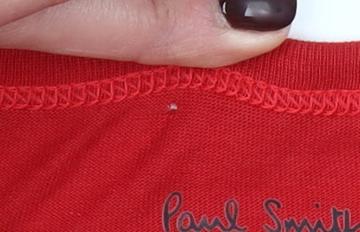 Mens UK Size M Paul Smith Red Cotton T-Shirt